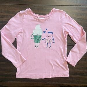 Hanna Andersson Cupcake and Sprinkles Pink Long Sleeve Tee